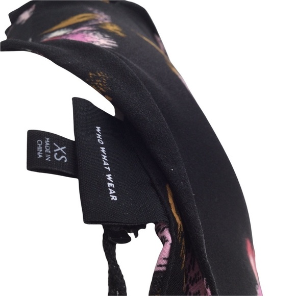 Who What Wear Floral Print A- Line Ruffle Frosted Dress - Picture 14 of 16